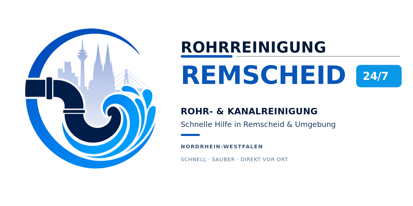 Remscheid Rohrreinigung Kanalreinigung Notdienst Logo